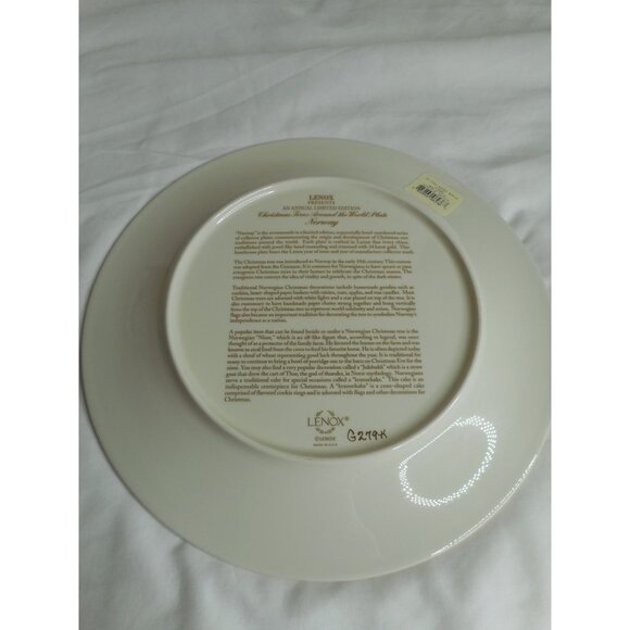 LENOX Christmas Trees Around the World Plate 2007 Limited ED Norway - Picture 5 of 8